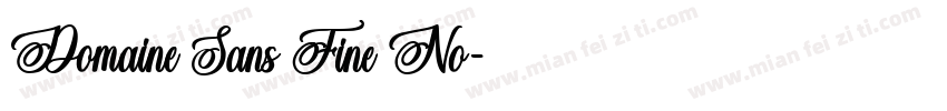 Domaine Sans Fine No字体转换